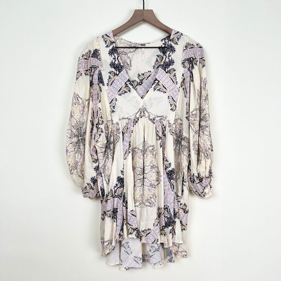 Free People Girl Talk Tunic Top Blouse Shirt Oversized Slouchy Bohemian 90s Y2K - Picture 3 of 10